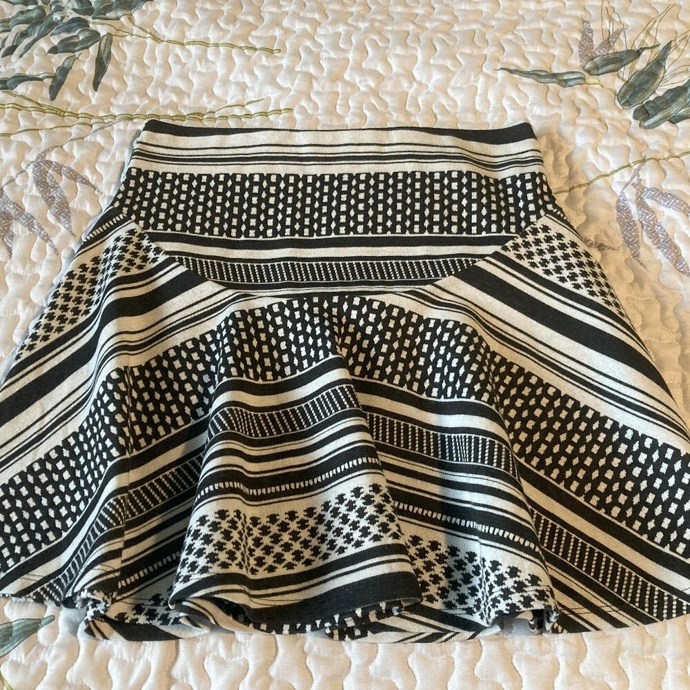 silence + noise black and white skirt